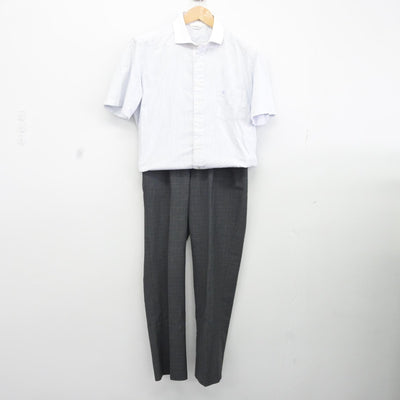 【中古】大阪府 関西福祉科学大学高等学校 男子制服 4点（シャツ・ニットベスト・ズボン）sf037009