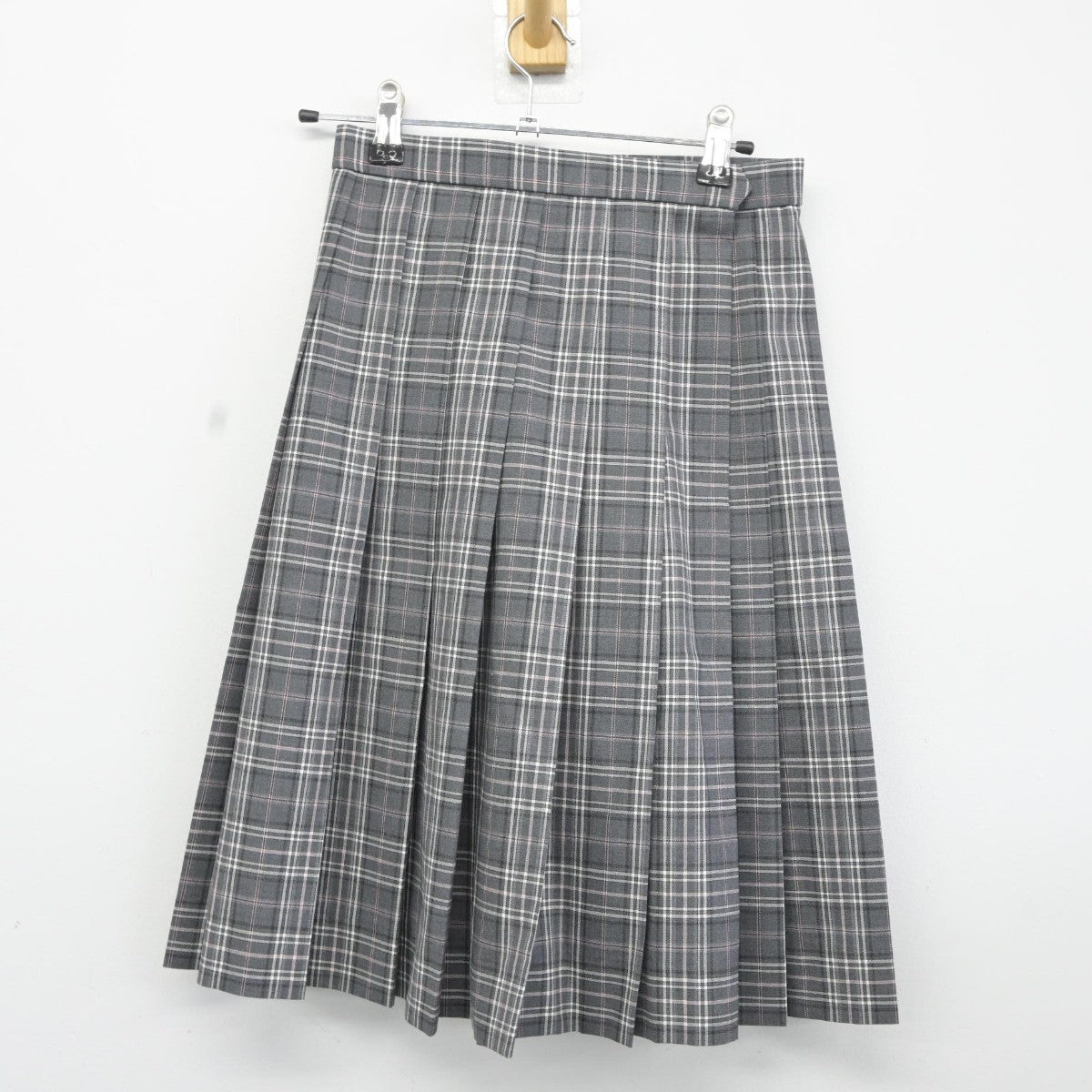 【中古】東京都 神田女学園中学校 女子制服 4点（シャツ・ニットベスト・スカート）sf037022