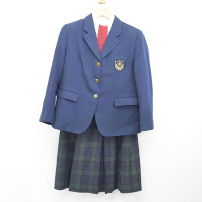 【中古】熊本県 東稜高等学校 女子制服 5点（ブレザー・シャツ・ベスト・スカート）sf037026