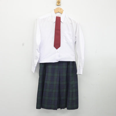 【中古】熊本県 東稜高等学校 女子制服 5点（ブレザー・シャツ・ベスト・スカート）sf037026