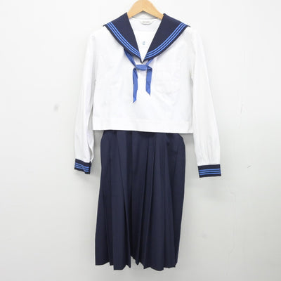 【中古】熊本県 東稜高等学校 女子制服 3点（セーラー服・スカート）sf037027