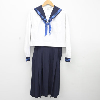 【中古】熊本県 東稜高等学校 女子制服 3点（セーラー服・スカート）sf037028