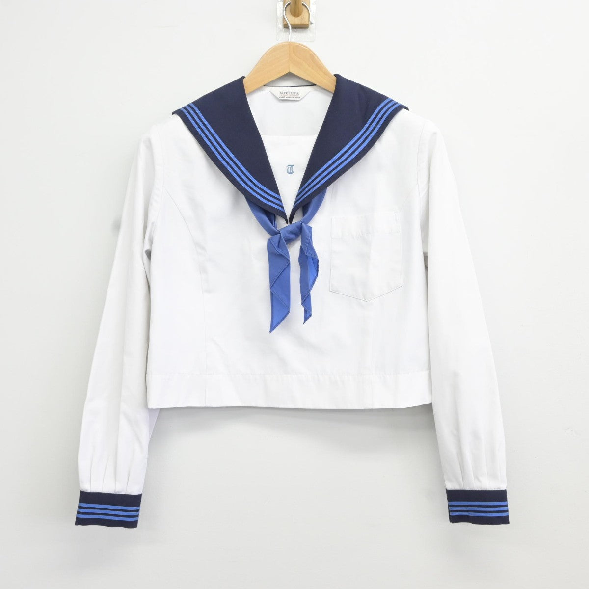 【中古】熊本県 東稜高等学校 女子制服 3点（セーラー服・スカート）sf037028