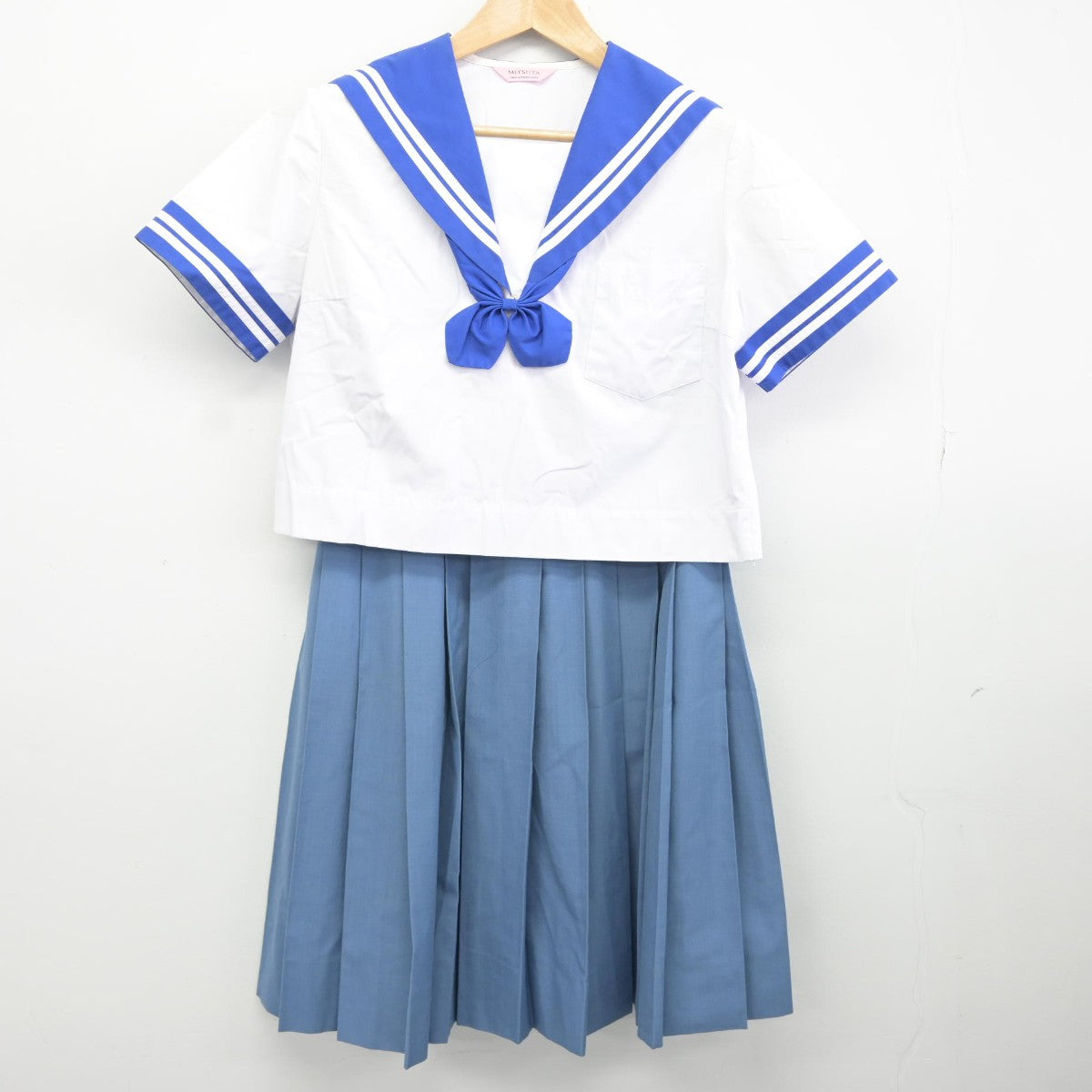 【中古】熊本県 託麻中学校 女子制服 5点（セーラー服・スカート）sf037040