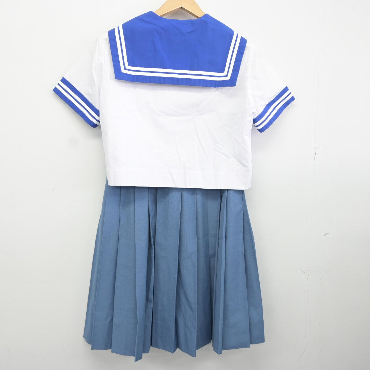 【中古】熊本県 託麻中学校 女子制服 5点（セーラー服・スカート）sf037040