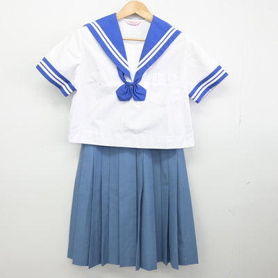 【中古】熊本県 託麻中学校 女子制服 3点（セーラー服・スカート）sf037041