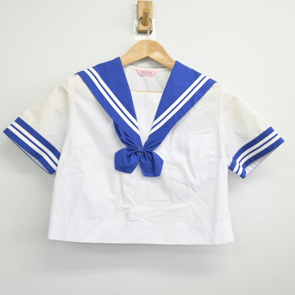 【中古】熊本県 託麻中学校 女子制服 3点（セーラー服・スカート）sf037042