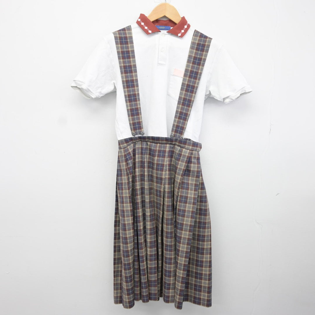 中古】福岡県 春日西中学校 女子制服 3点（ニットベスト・シャツ・スカート）sf037054 | 中古制服通販パレイド