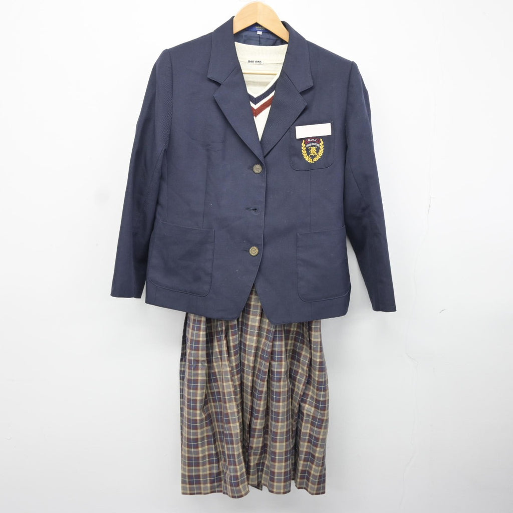 【中古】福岡県 春日西中学校 女子制服 3点（ブレザー・ニット・スカート）sf037055 | 中古制服通販パレイド