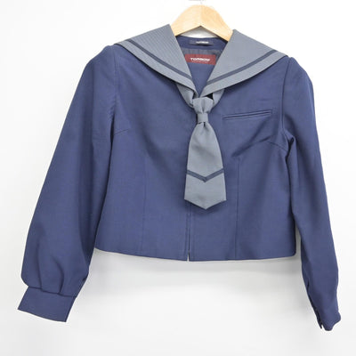 【中古】神奈川県 鵜野森中学校 女子制服 3点（セーラー服・スカート）sf037056