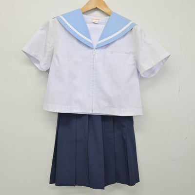 【中古】神奈川県 鵜野森中学校 女子制服 2点（セーラー服・スカート）sf037058