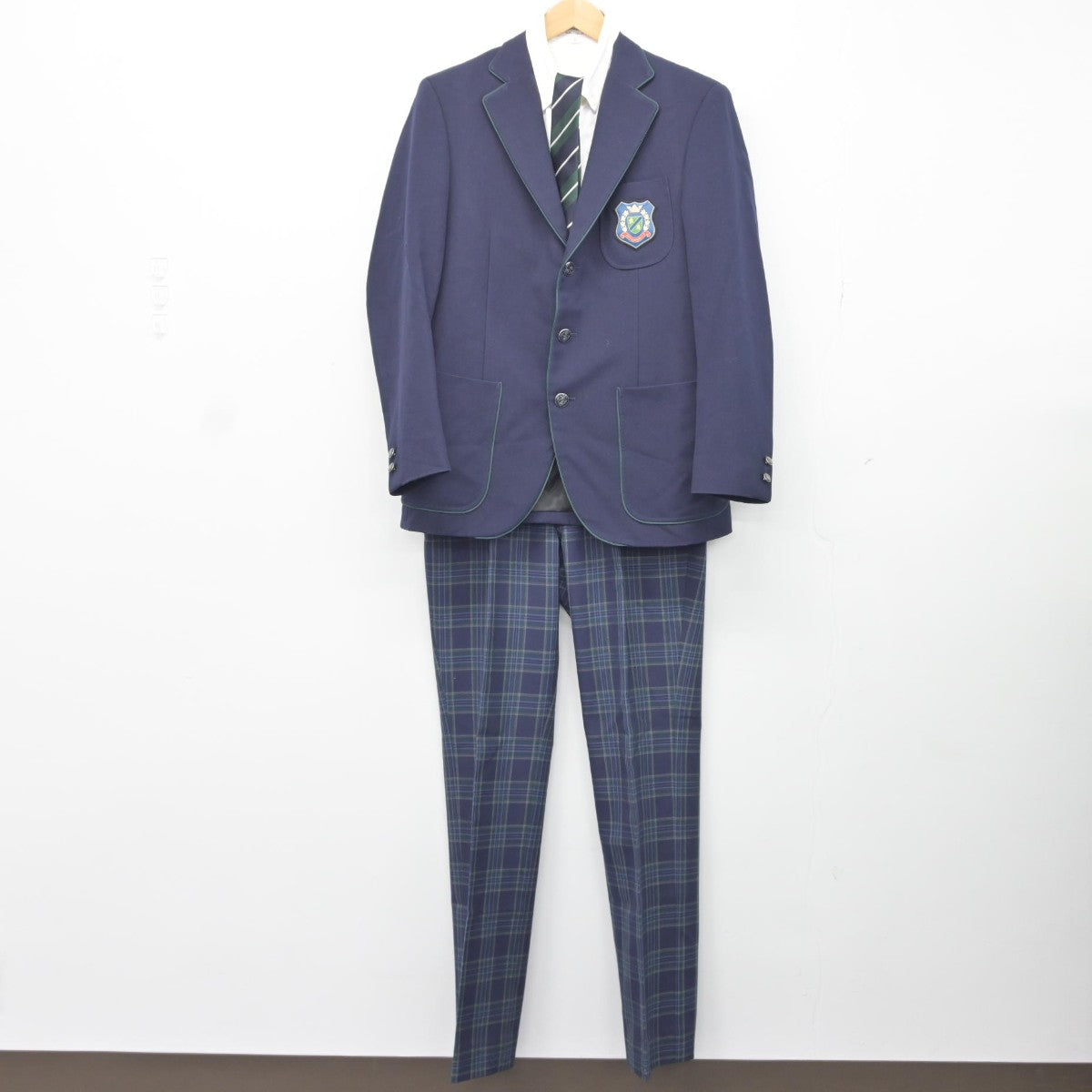 【中古】東京都 國學院高等学校 男子制服 5点（ブレザー・シャツ・ズボン）sf037077