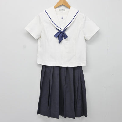 【中古】岐阜県 大垣商業高等学校 女子制服 4点（セーラー服・スカート）sf037085