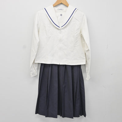 【中古】岐阜県 大垣商業高等学校 女子制服 4点（セーラー服・スカート）sf037085