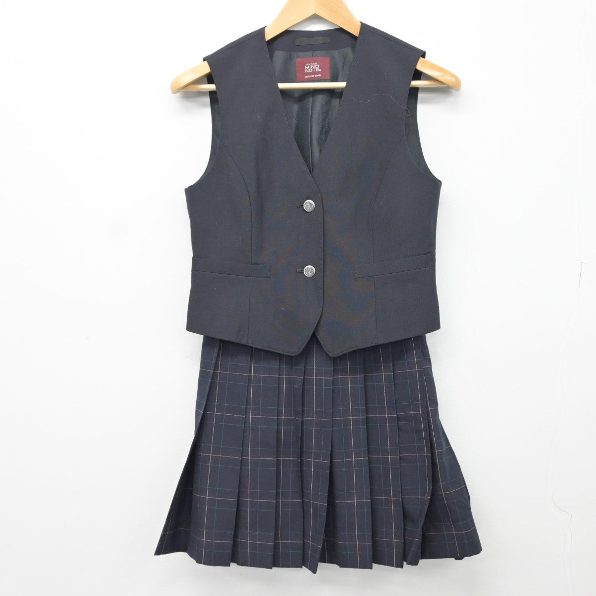 【中古】東京都 東京都立第三商業高等学校 女子制服 2点（ベスト・スカート）sf037094