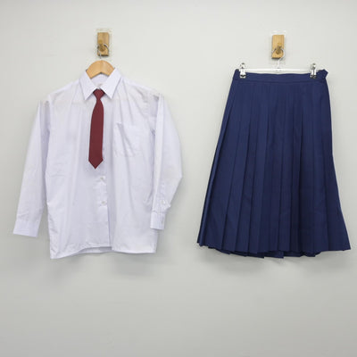 【中古】千葉県 若松中学校 女子制服 5点（ブレザー・シャツ・ベスト・スカート）sf037100