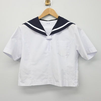 【中古】香川県 丸亀市立西中学校 女子制服 2点（セーラー服・スカート）sf037103