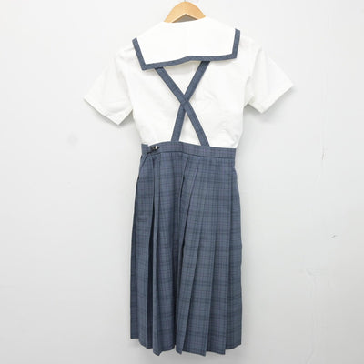 【中古】宮崎県 檍中学校 女子制服 2点（セーラー服・スカート）sf037108