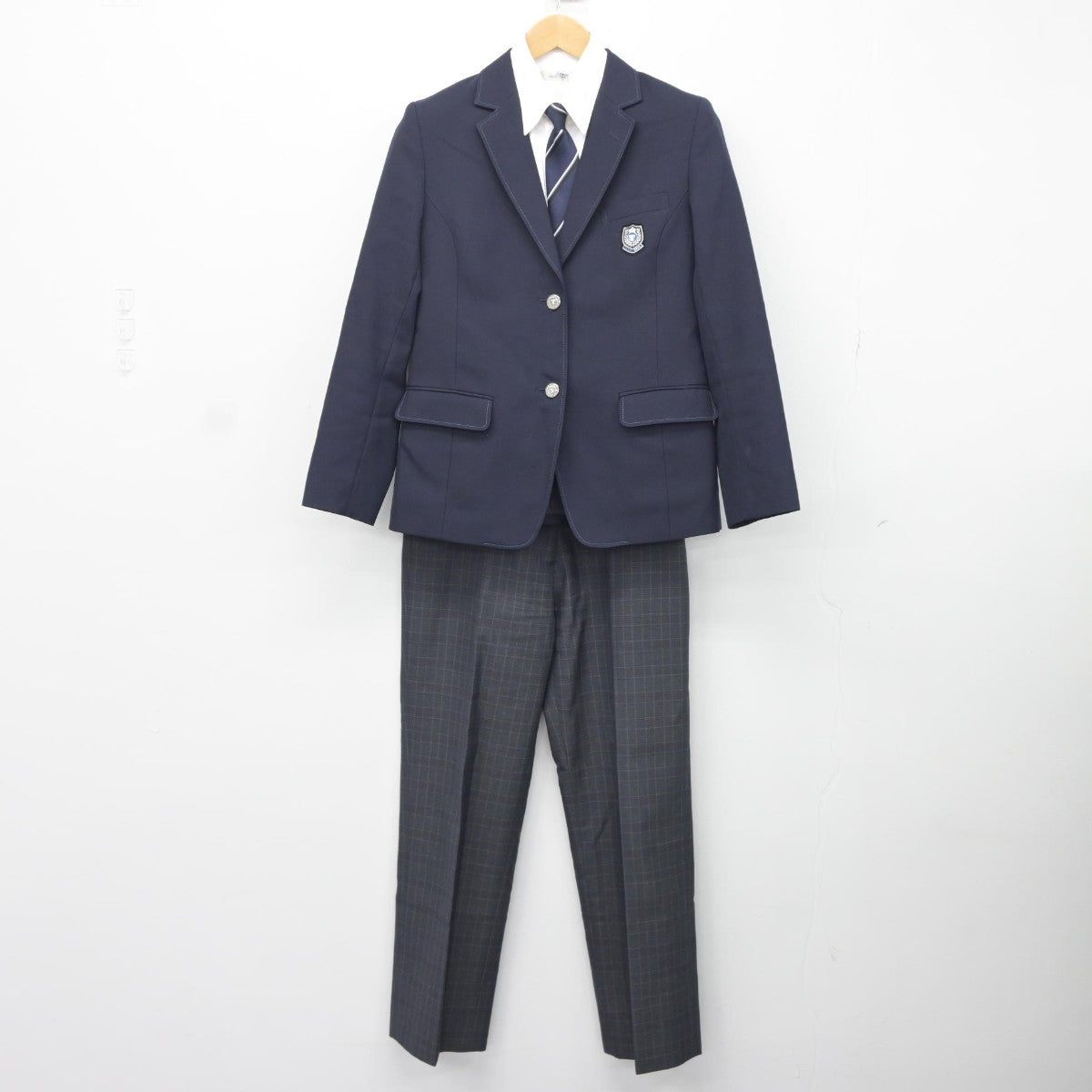 【中古】北海道 東海大学付属札幌高等学校 女子制服 4点（ブレザー・シャツ・ズボン）sf037111