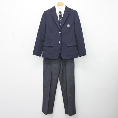 【中古】北海道 東海大学付属札幌高等学校 女子制服 4点（ブレザー・シャツ・ズボン）sf037111