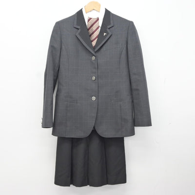 【中古】京都府 山城高等学校 女子制服 4点（ブレザー・シャツ・スカート）sf037145