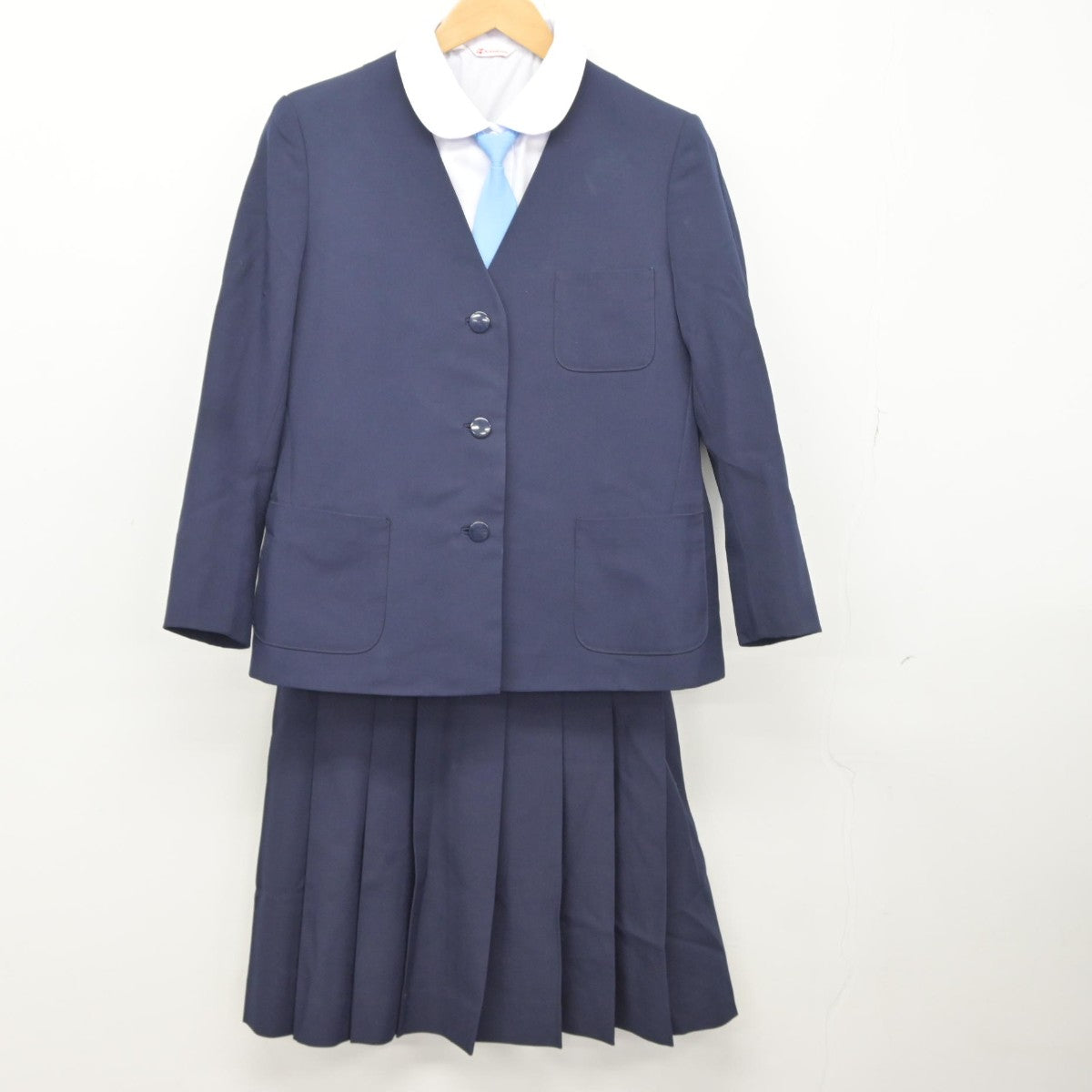 【中古】山梨県 富士川町立増穂中学校 女子制服 4点（ブレザー・シャツ・スカート）sf037148