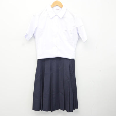 【中古】山梨県 富士川町立増穂中学校 女子制服 2点（シャツ・スカート）sf037149