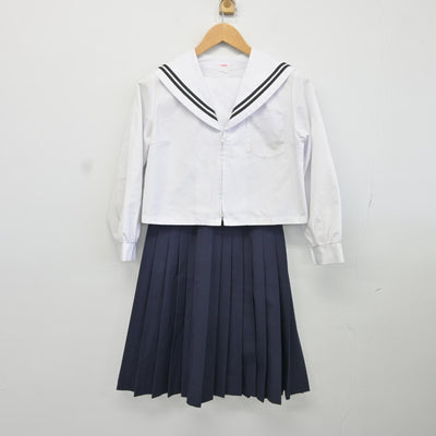 【中古】愛知県 大府南中学校 女子制服 2点（セーラー服・スカート）sf037181