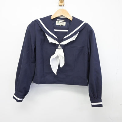 【中古】千葉県 船橋市立豊富中学校 女子制服 3点（セーラー服・スカート）sf037184