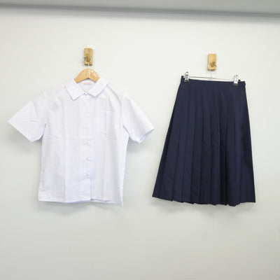 【中古】千葉県 船橋市立豊富中学校 女子制服 2点（シャツ・スカート）sf037185