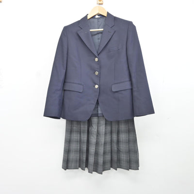 【中古】福岡県 門司学園中学校高等学校 女子制服 3点（ブレザー・スカート）sf037204