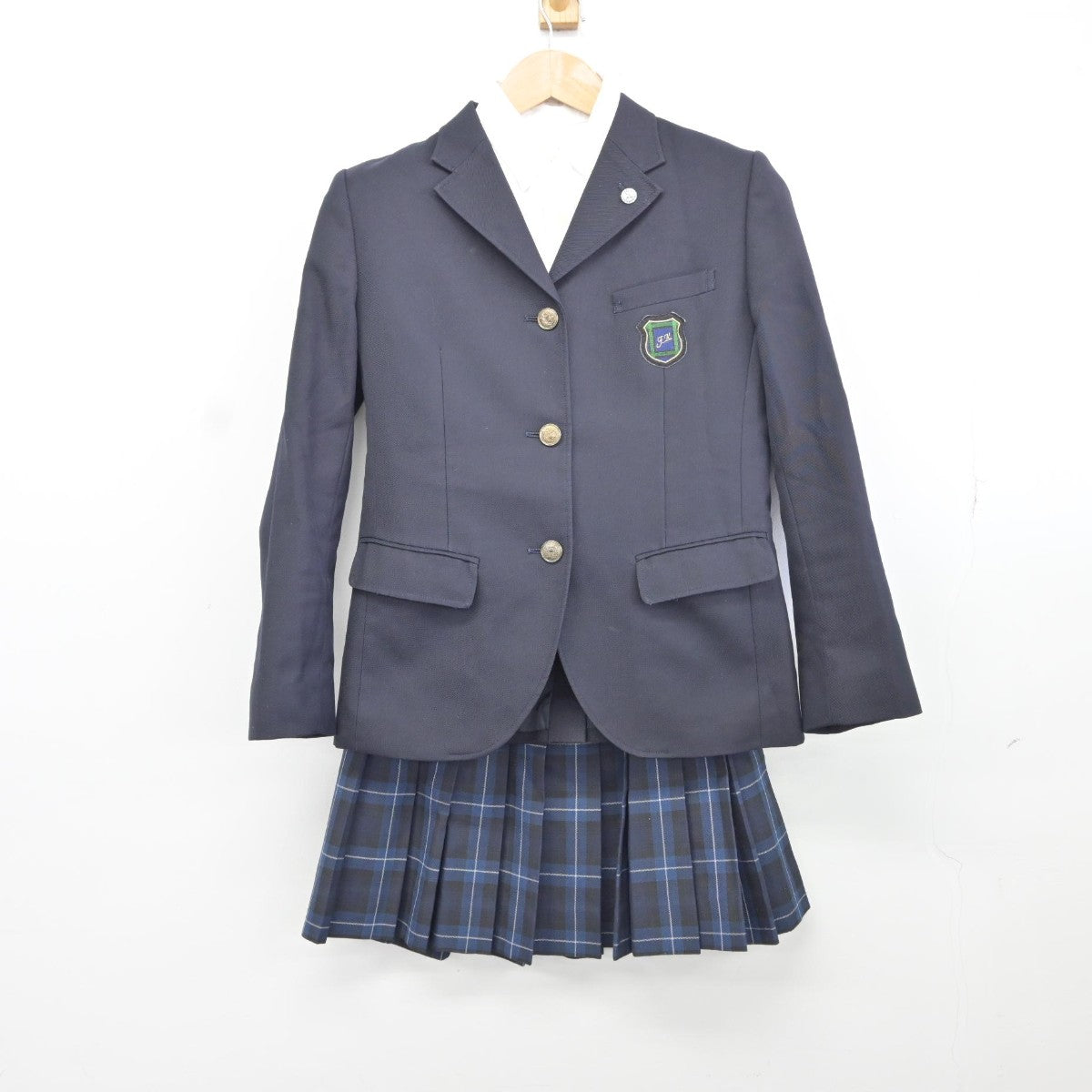 【中古】福岡県 福岡講倫館高等学校 女子制服 3点(ブレザー・シャツ・スカート)sf037222