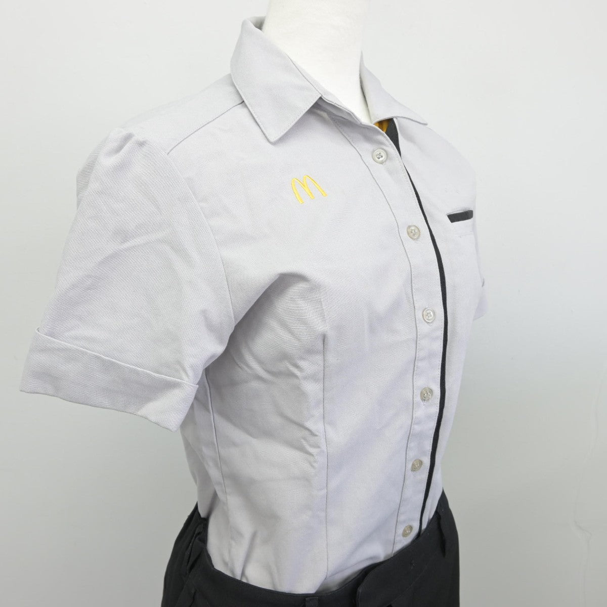 【中古】 マクドナルド 女子制服 4点（シャツ・ズボン・エプロン / サロン）sf037225