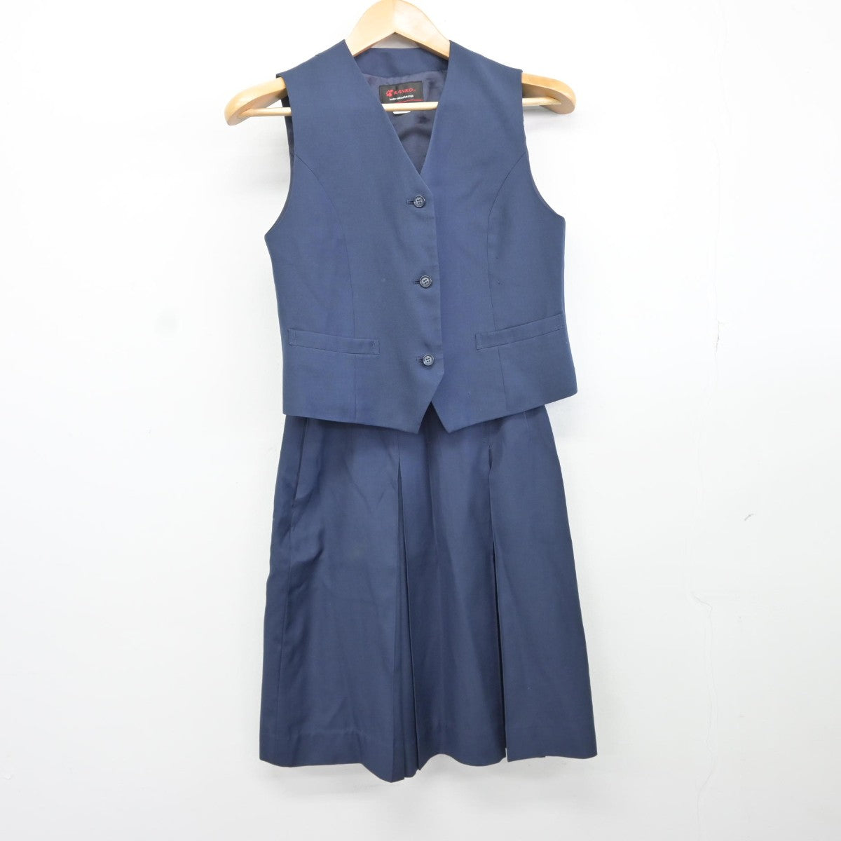 【中古】神奈川県 横浜市立田奈中学校 女子制服 2点（ベスト・スカート）sf037226