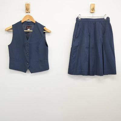 【中古】神奈川県 横浜市立田奈中学校 女子制服 2点（ベスト・スカート）sf037226