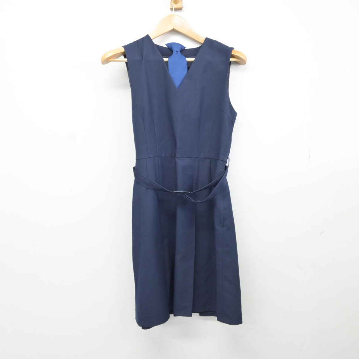 【中古】神奈川県 横浜市立田奈中学校 女子制服 3点（ブレザー・ジャンパースカート）sf037227