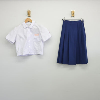 【中古】大分県 大分市立東陽中学校 女子制服 3点（シャツ・スカート）sf037233