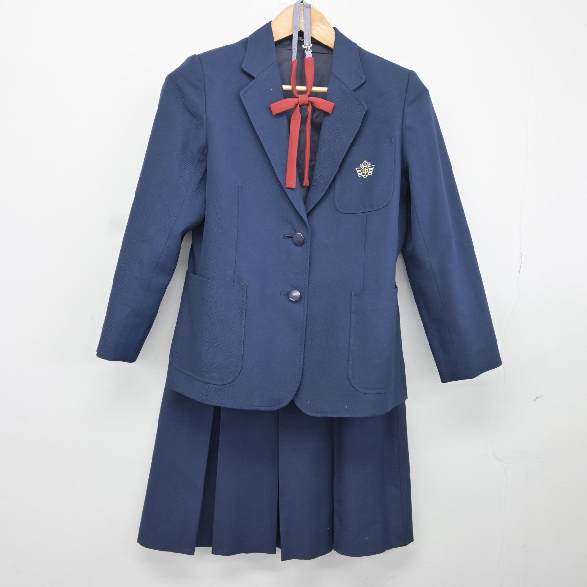 【中古】東京都 青梅第二中学校 女子制服 3点（ブレザー・スカート）sf037238