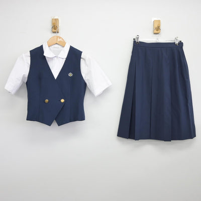 【中古】東京都 青梅第二中学校 女子制服 3点（部活ユニフォーム 下・シャツ・スカート）sf037241