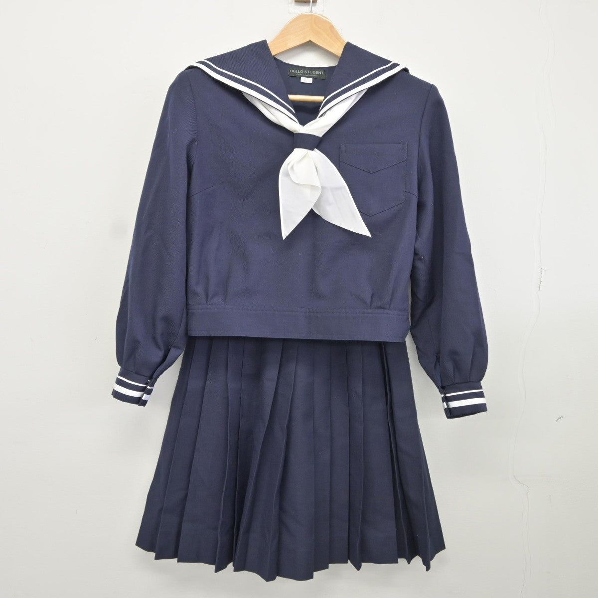 【中古】石川県 遊学館高等学校 女子制服 3点（セーラー服・スカート）sf037245