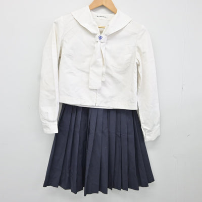 【中古】広島県 福山葦陽高等学校 女子制服 2点（セーラー服・スカート）sf037253