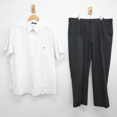 【中古】広島県 福山葦陽高等学校 男子制服 2点（シャツ・ズボン）sf037256