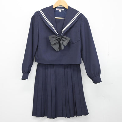 【中古】愛知県 中村高等学校 女子制服 3点（セーラー服・スカート）sf037275