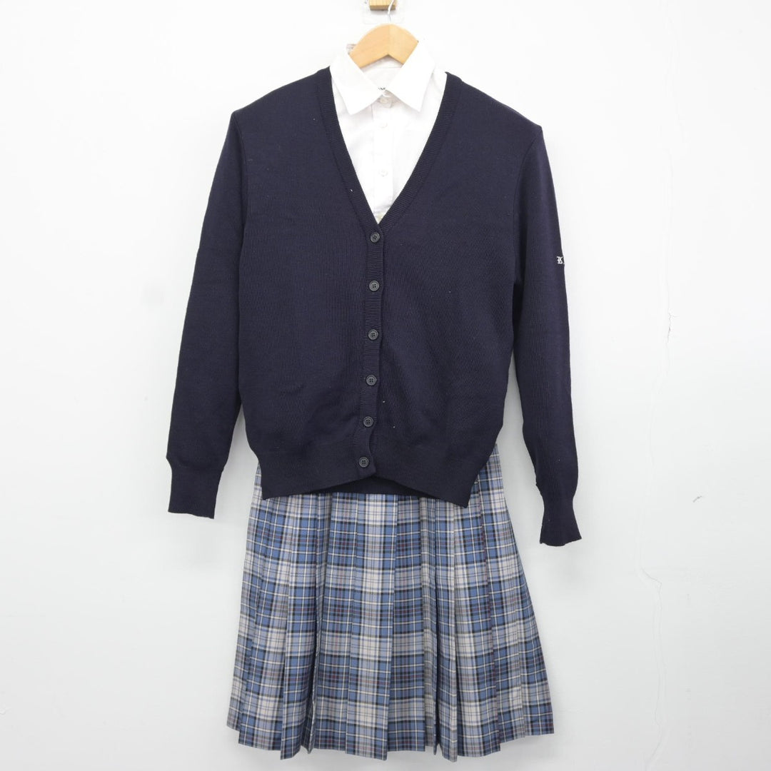 【中古】愛知県 刈谷東高等学校 女子制服 3点（シャツ・ニット・スカート）sf037281