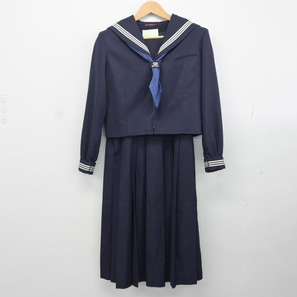 中古】埼玉県 和光市立第二中学校 女子制服 4点（セーラー服