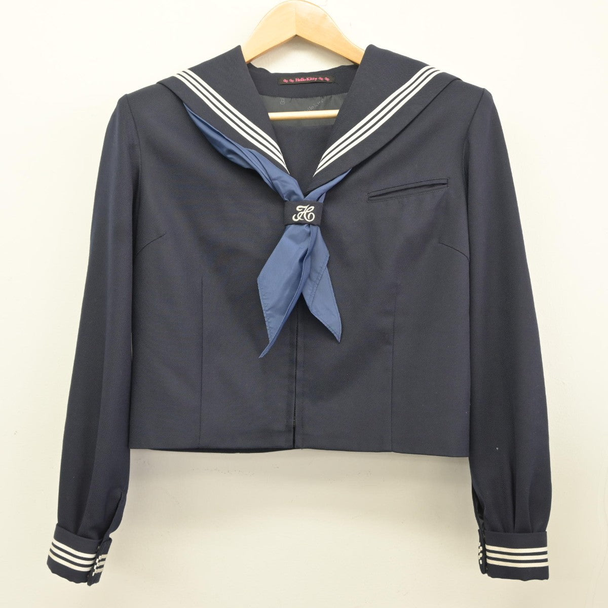 【中古】埼玉県 和光市立第二中学校 女子制服 4点（セーラー服・ジャンパースカート）sf037299