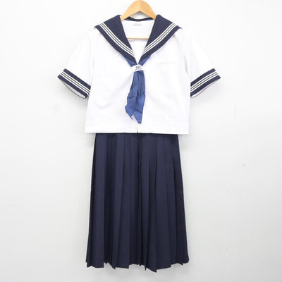 【中古】埼玉県 和光市立第二中学校 女子制服 3点（セーラー服・スカート）sf037301