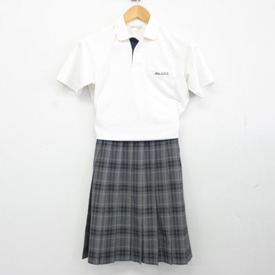 【中古】大阪府 弥刀中学校 女子制服 3点（シャツ・スカート）sf037306