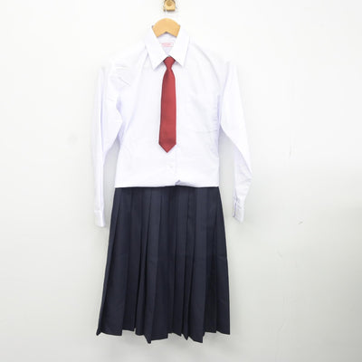 【中古】長野県 上田市立第二中学校 女子制服 4点（ブレザー・シャツ・スカート）sf037327