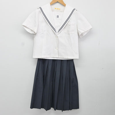 【中古】石川県 浅野川中学校 女子制服 3点（セーラー服・スカート）sf037340